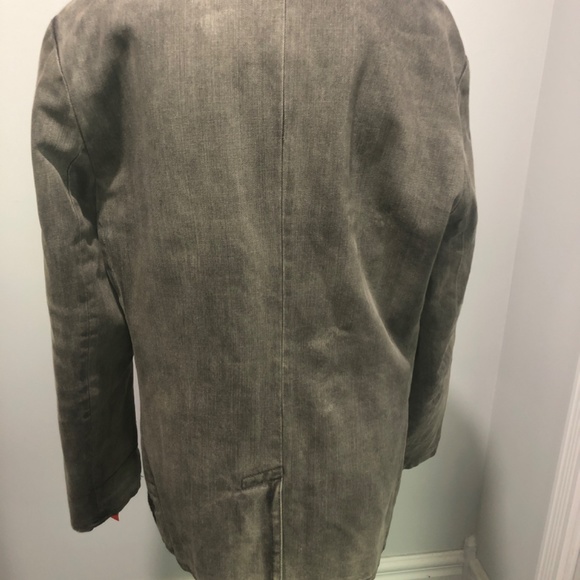 Vintage Distressed Grey Denim-Denim & Supply Ralph Lauren Grey Pea Coat Gorpcore - Picture 3 of 8